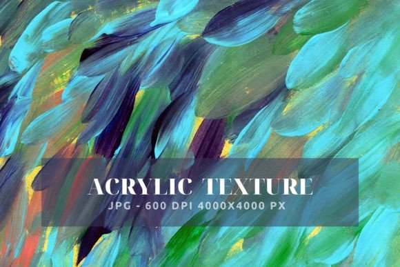 Blue Green Painted Acrylic Texture – A Creative Design Element