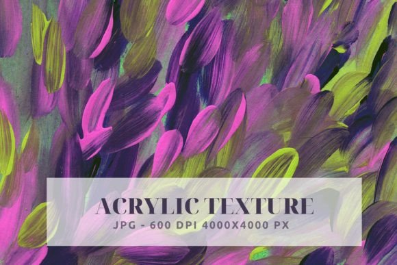 Digital Acrylic Pink Green Texture