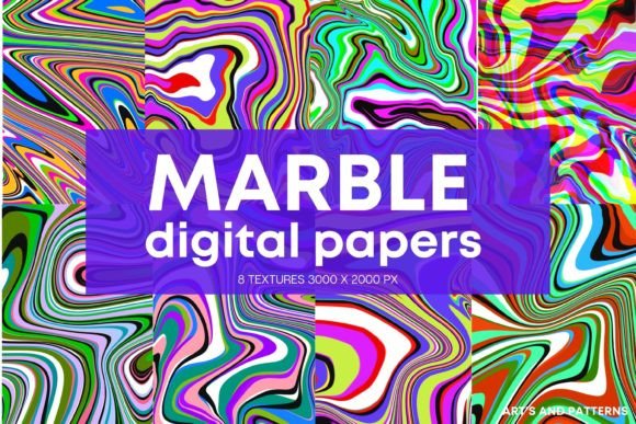 Marble Digital Papers Bundle: A Modern Design Essential