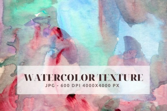 Picturesque Blue Pink Watercolor Paper
