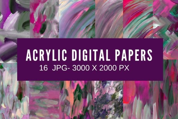 Purple Acrylic Digital Papers Bundle: A Creative Resource for Designers and Artists