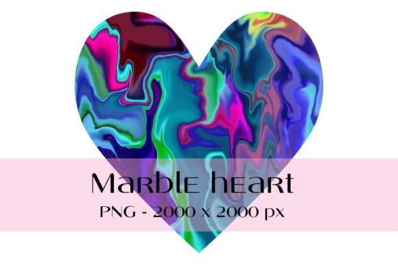 Purple Blue Marble Heart PNG: A Versatile Design Asset