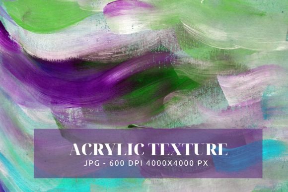 Purple Green Painted Acrylic Texture