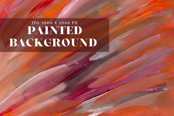 Red Orange Painted Background